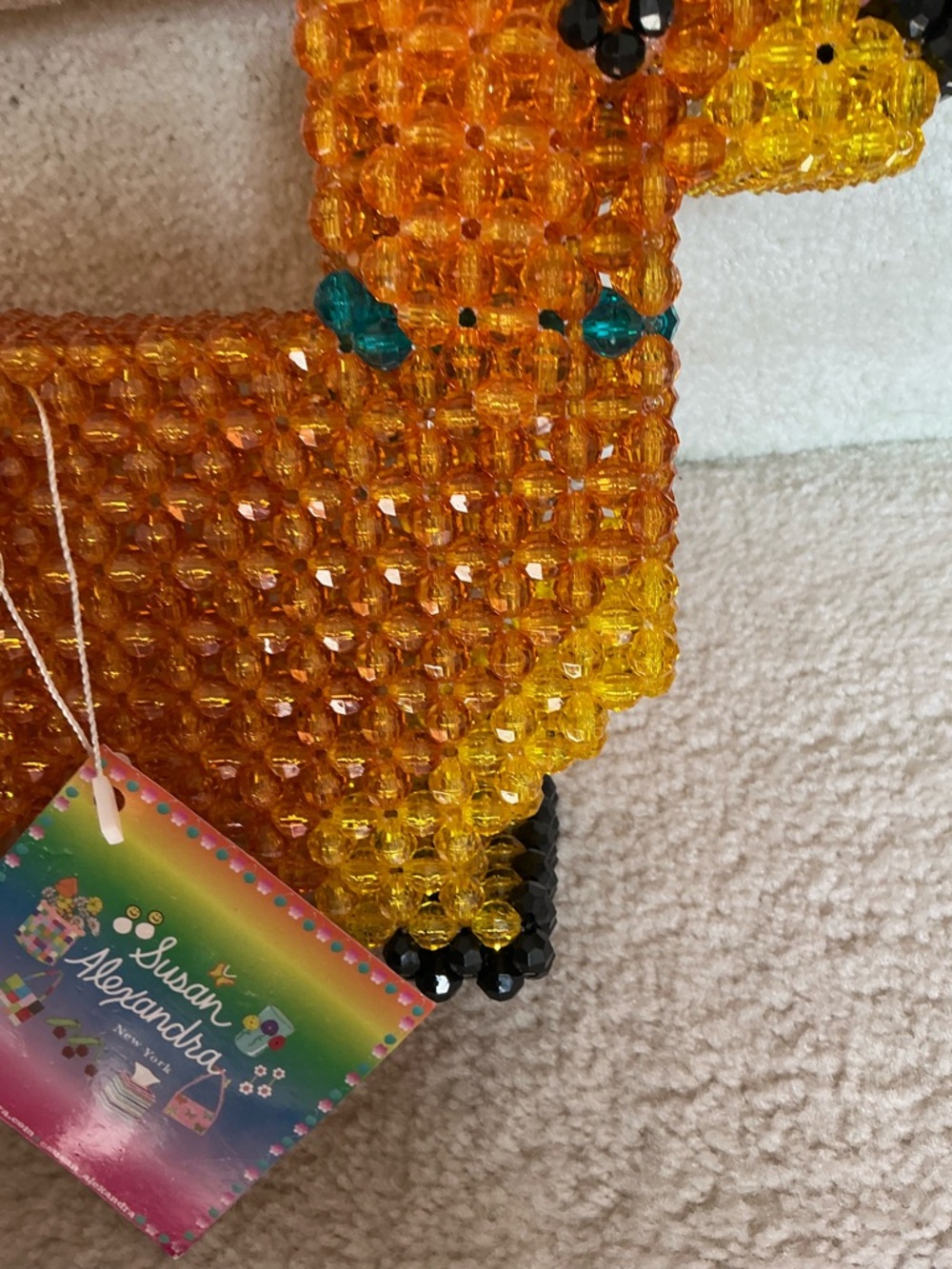 ADORABLE NWT SUSAN ALEXANDRA WEENY DACHSHUND BEADED CROSSBODY BAG - Picture 7 of 16